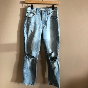 Abercrombie high rise mom jeans